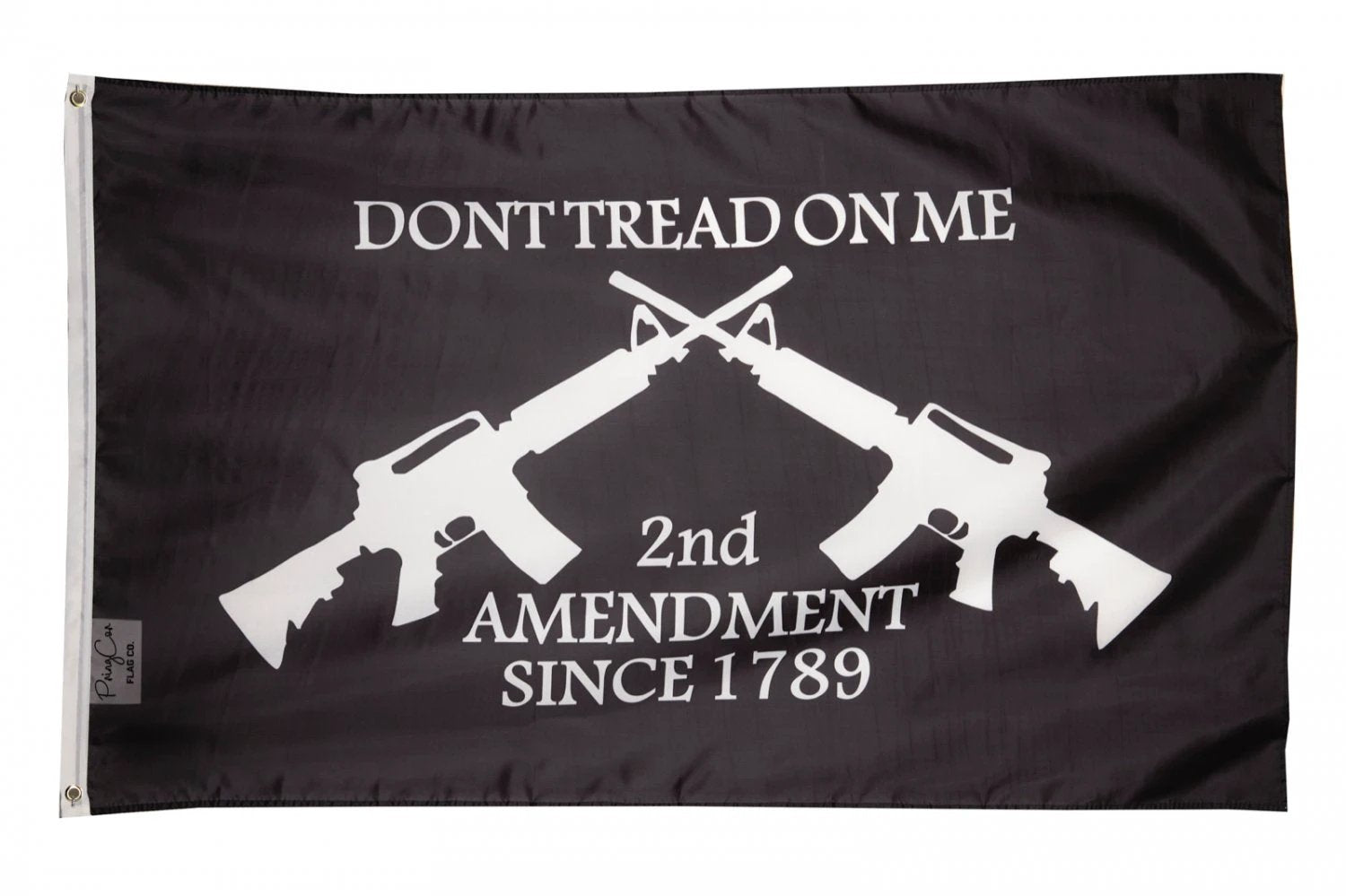 2nd Amendment Don't Tread on Me AR-15 M16 Crossed Rifles FLAG 3'x5' Black Guns by flagsjustdoit