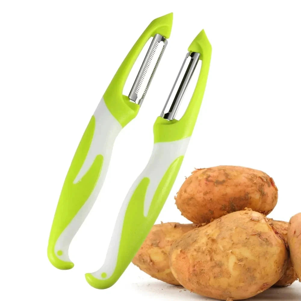2pcs Ultra Sharp Stainless Steel Blade Fruit and Vegetable Peeler Set by Bowlift