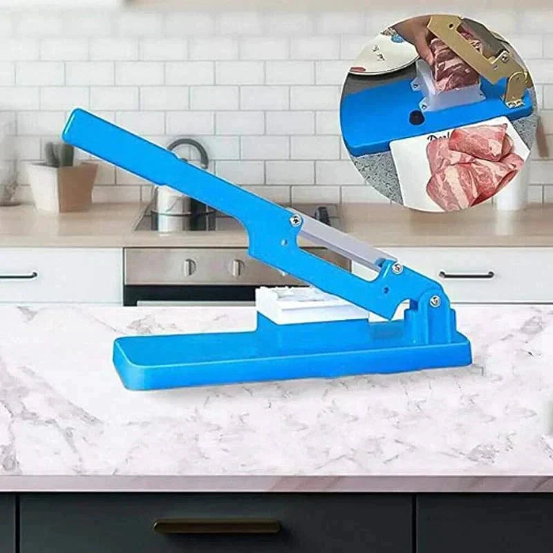 Manual Multifunctional Food Slicer – Robust Meat & Vegetable Slicer for Frozen Goods by BowLift