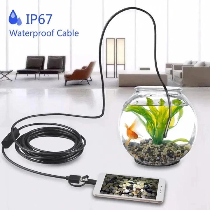 3-in-1 USB Endoscope Camera – Waterproof, Flexible with 6 LED Lights by BowLift