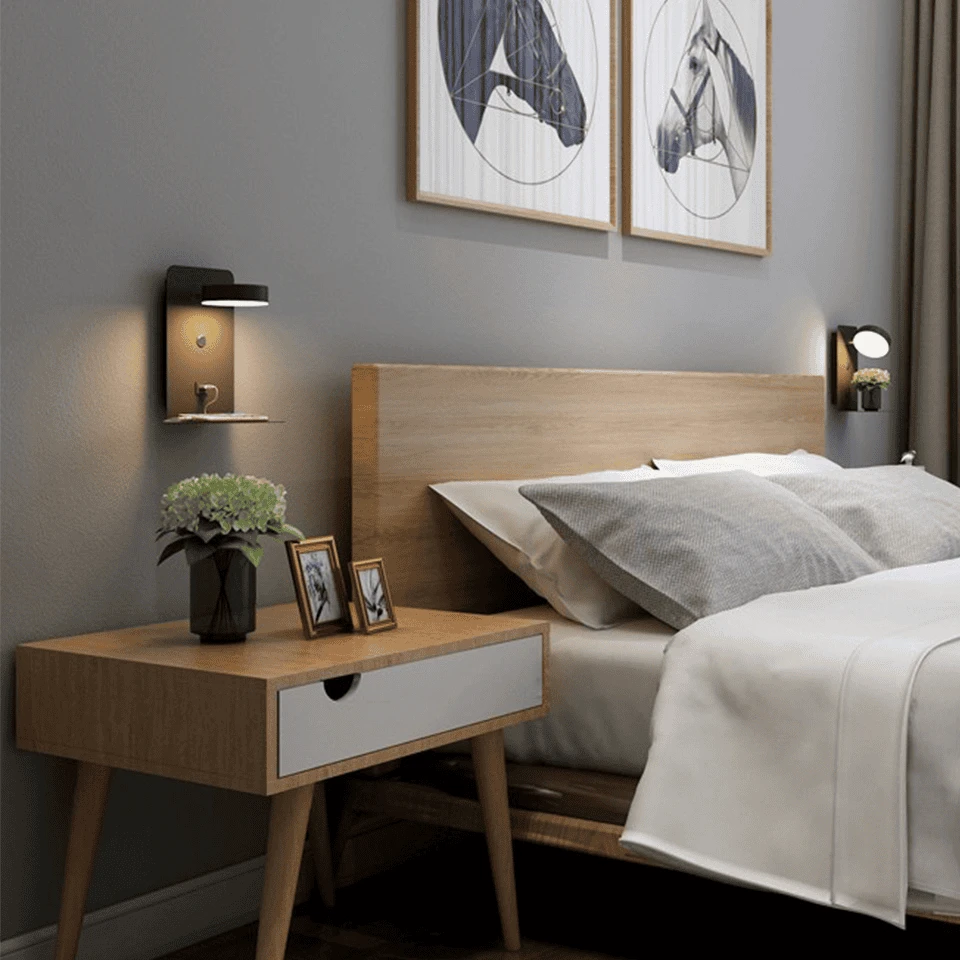 Scandinavian Bed Lighting with Warm Light Bowlift by Bowlift