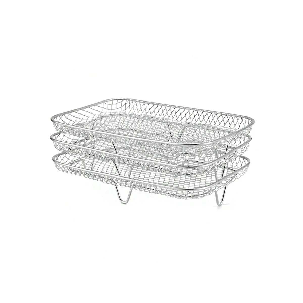 3-Tier Stainless Steel Air Fryer Rack Universal Stackable Accessory by Bowlift