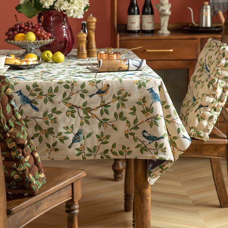 Lavish Heritage Floral & Bird Tablecloth by Casa & Beyond