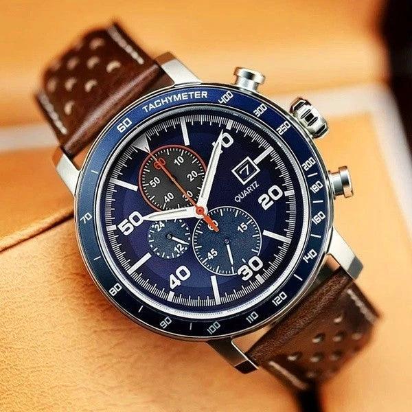 Multifunctional quartz watch with 6 hands for men by Bowlift
