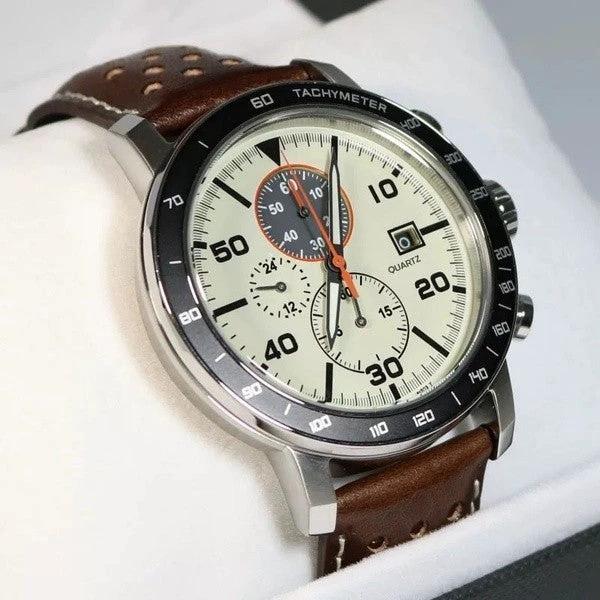 Multifunctional quartz watch with 6 hands for men by Bowlift