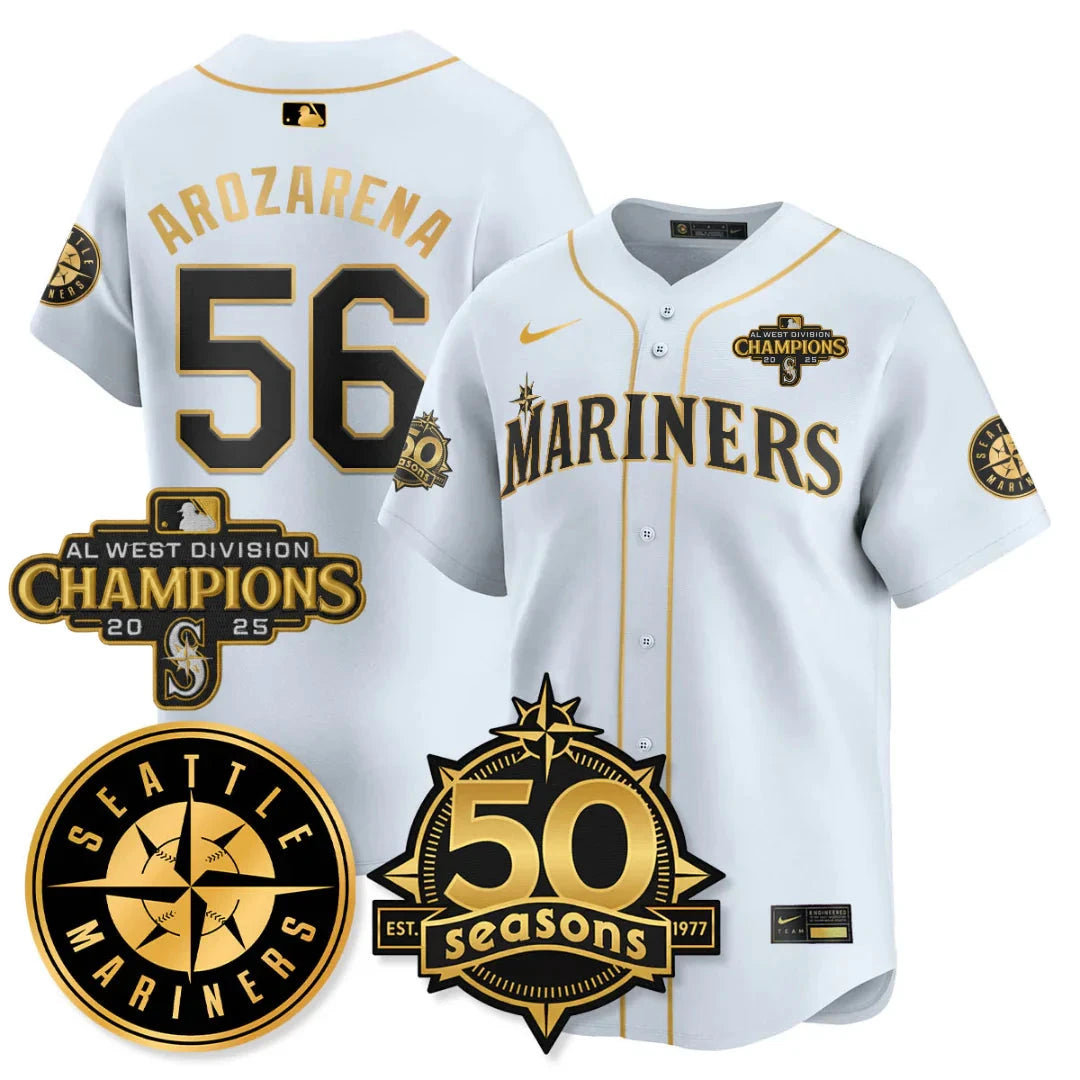 SEA Vapor Premier Limited Jersey - 50th Anniversary & AL West Division Champions - All Stitched by Digigearus