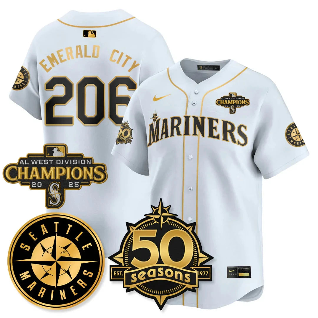 SEA Vapor Premier Limited Jersey - 50th Anniversary & AL West Division Champions - All Stitched by Digigearus