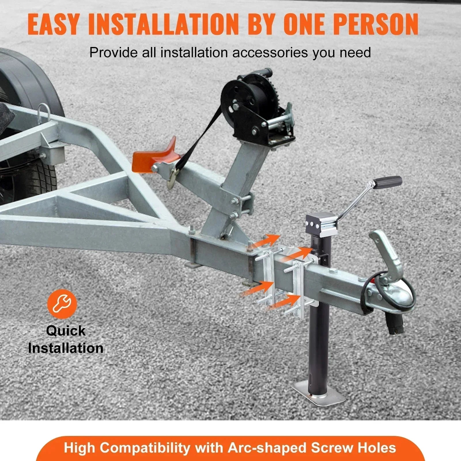 Heavy-Duty A-Frame Trailer Jack with Drop Leg – 5000 lb Lifting Capacity by BowLift