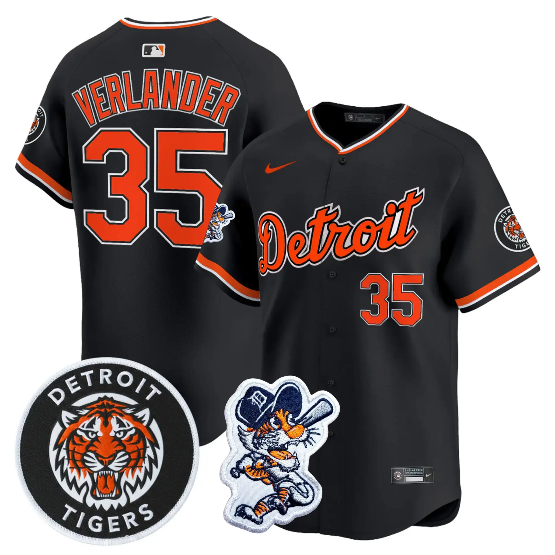 DET 2026 Paws Patch Alternate Vapor Premier Limited Jersey - All Stitched by Detroit Tigers