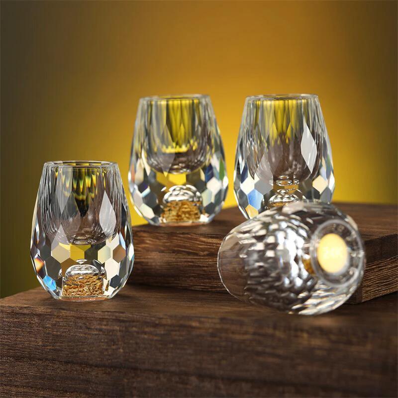 Golden Mountain Crystal Glasses 2Pack by BowLift