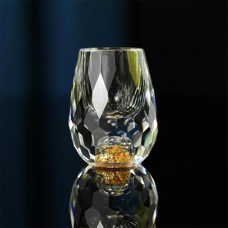 Golden Mountain Crystal Glasses 2Pack by BowLift