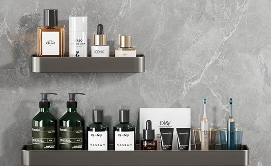 Bathroom Storage Rack+Minimalist Thickened Drill-Free Wall-Mounted by BowLift