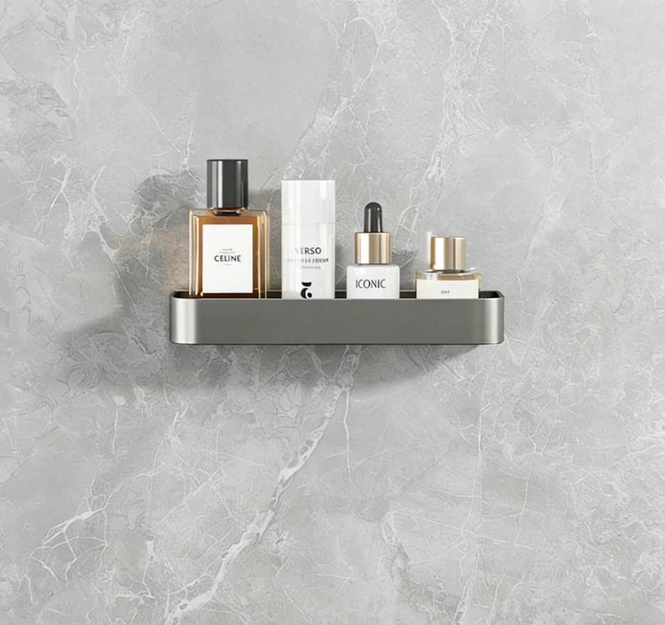 Bathroom Storage Rack+Minimalist Thickened Drill-Free Wall-Mounted by BowLift