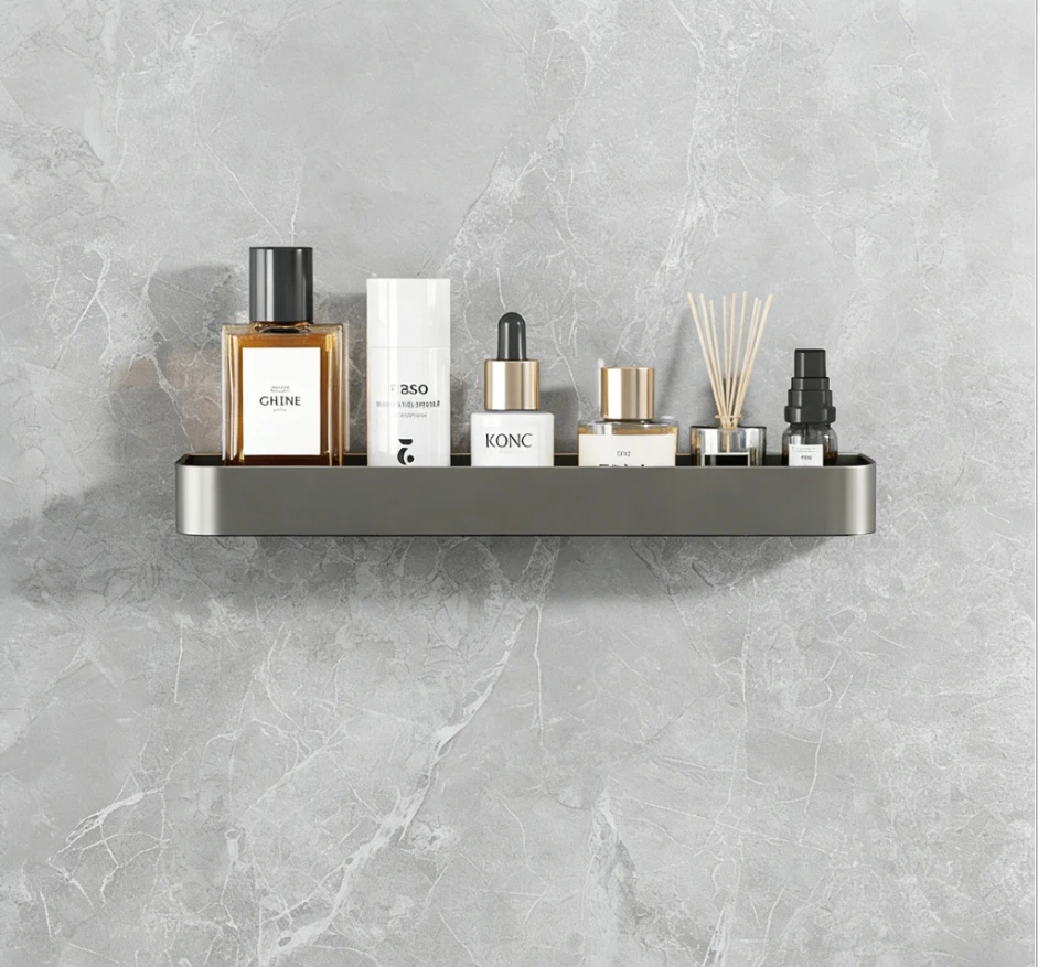 Bathroom Storage Rack+Minimalist Thickened Drill-Free Wall-Mounted by BowLift