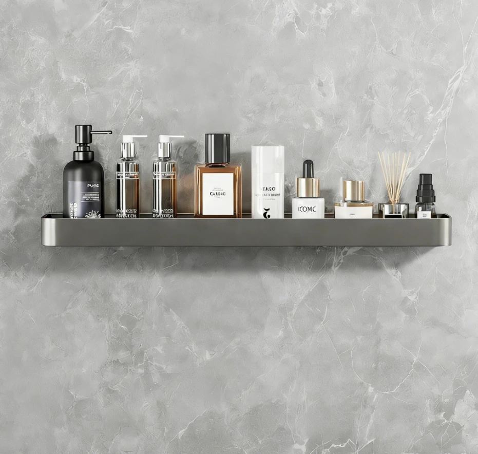 Bathroom Storage Rack+Minimalist Thickened Drill-Free Wall-Mounted by BowLift