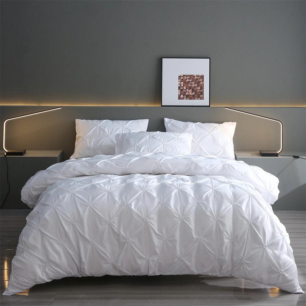 BowLift 丨 Embroidered Craft Three-piece Bedding Set (Pillowcase & Quilt Cover) by BowLift