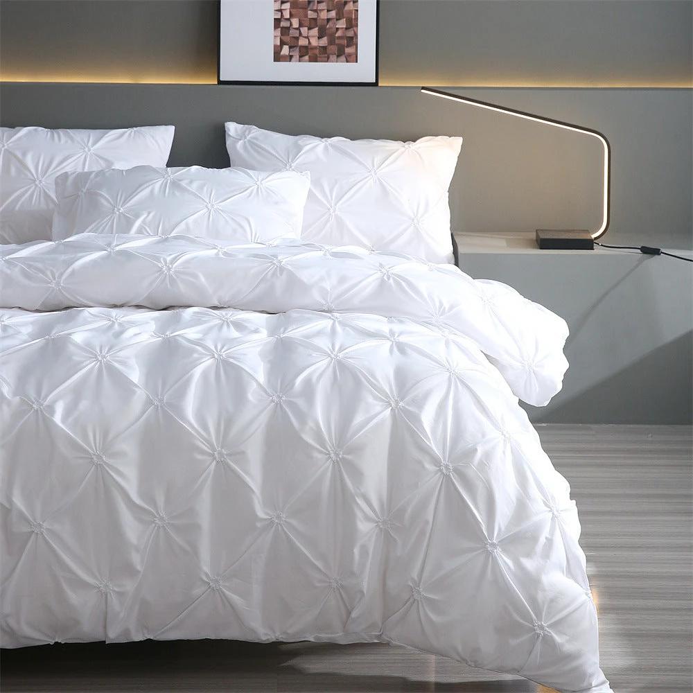 BowLift 丨 Embroidered Craft Three-piece Bedding Set (Pillowcase & Quilt Cover) by BowLift