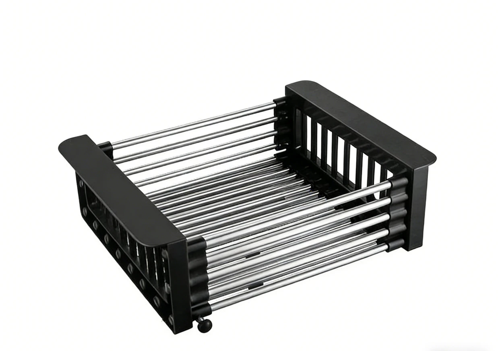 Retractable Drainage Rack+Wash&Store/Plate Organizer/Adjustable Size by BowLift