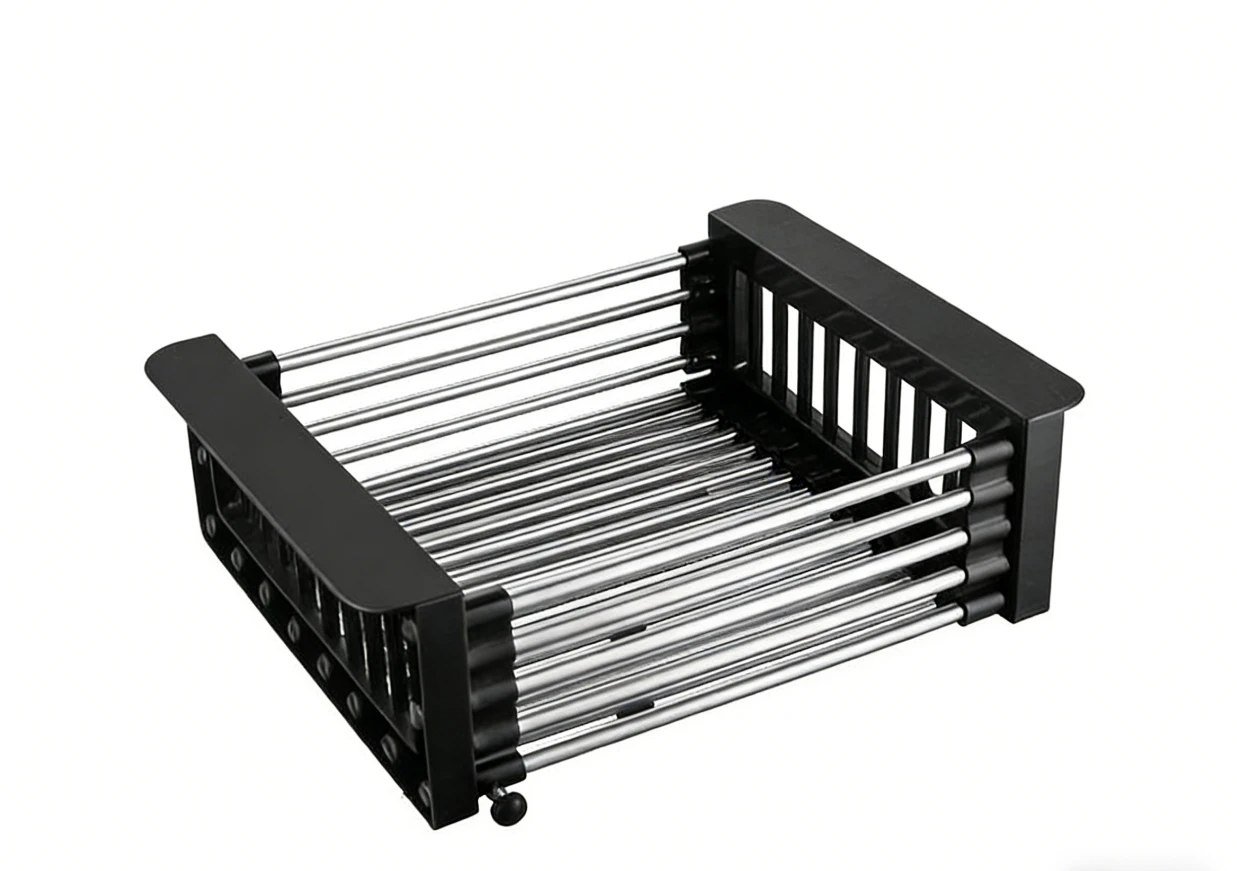 Retractable Drainage Rack+Wash&Store/Plate Organizer/Adjustable Size by BowLift