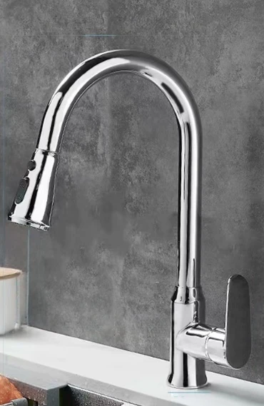 Pull-out splash-proof kitchen faucet by BowLift