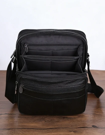 Men's Faux Leather Shoulder Bag by BowLift