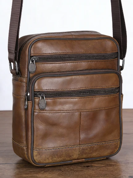 Men's Faux Leather Shoulder Bag by BowLift