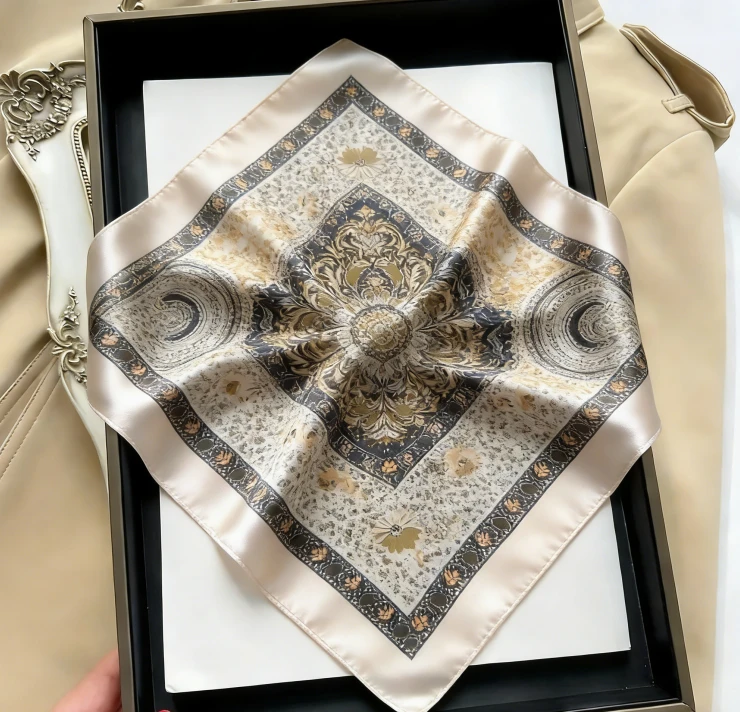 Retro Korean Style Faux Silk Scarf by BowLift