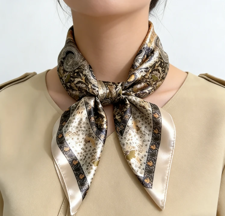 Retro Korean Style Faux Silk Scarf by BowLift