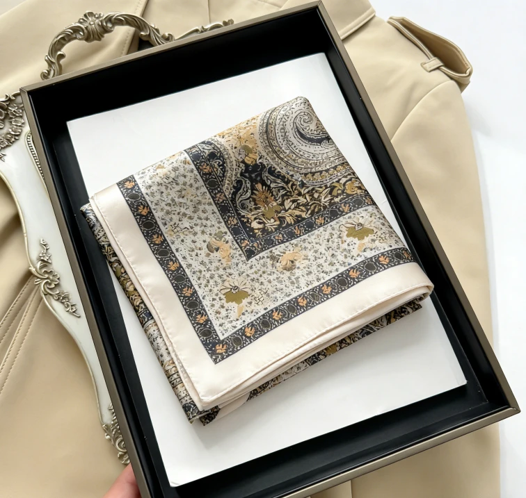 Retro Korean Style Faux Silk Scarf by BowLift