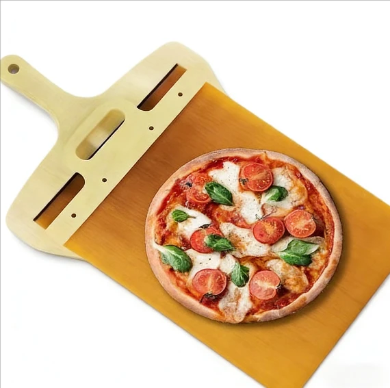 Foldable Solid Wood Sliding Pizza Spatula by BowLift