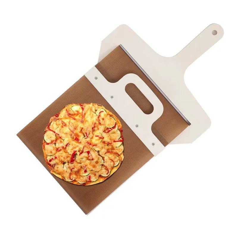 Foldable Solid Wood Sliding Pizza Spatula by BowLift