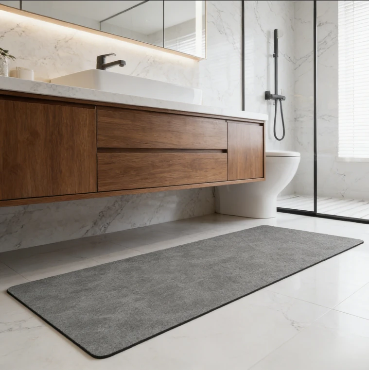 Nordic Minimalist Diatomaceous Earth Absorbent Mat by BowLift