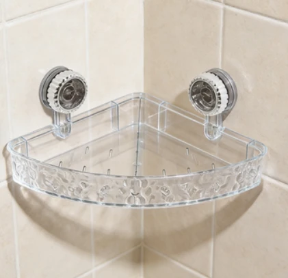 Bathroom Suction Cup No-Drill Wall-Mounted Shelf by BowLift