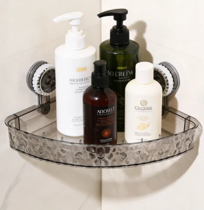 Bathroom Suction Cup No-Drill Wall-Mounted Shelf by BowLift