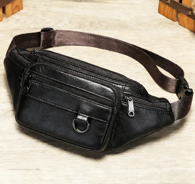 Chest Bag+Men's Genuine Leather/Casual Sports by BowLift
