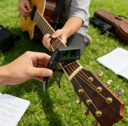 Portable Clip-on Guitar Tuner by BowLift