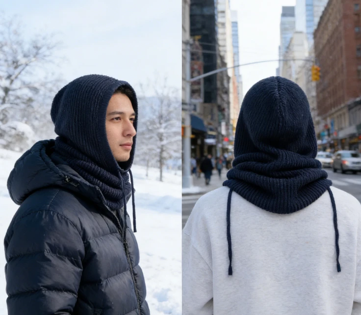 Women's Warm Scarf/Neck Warmer Cap by BowLift