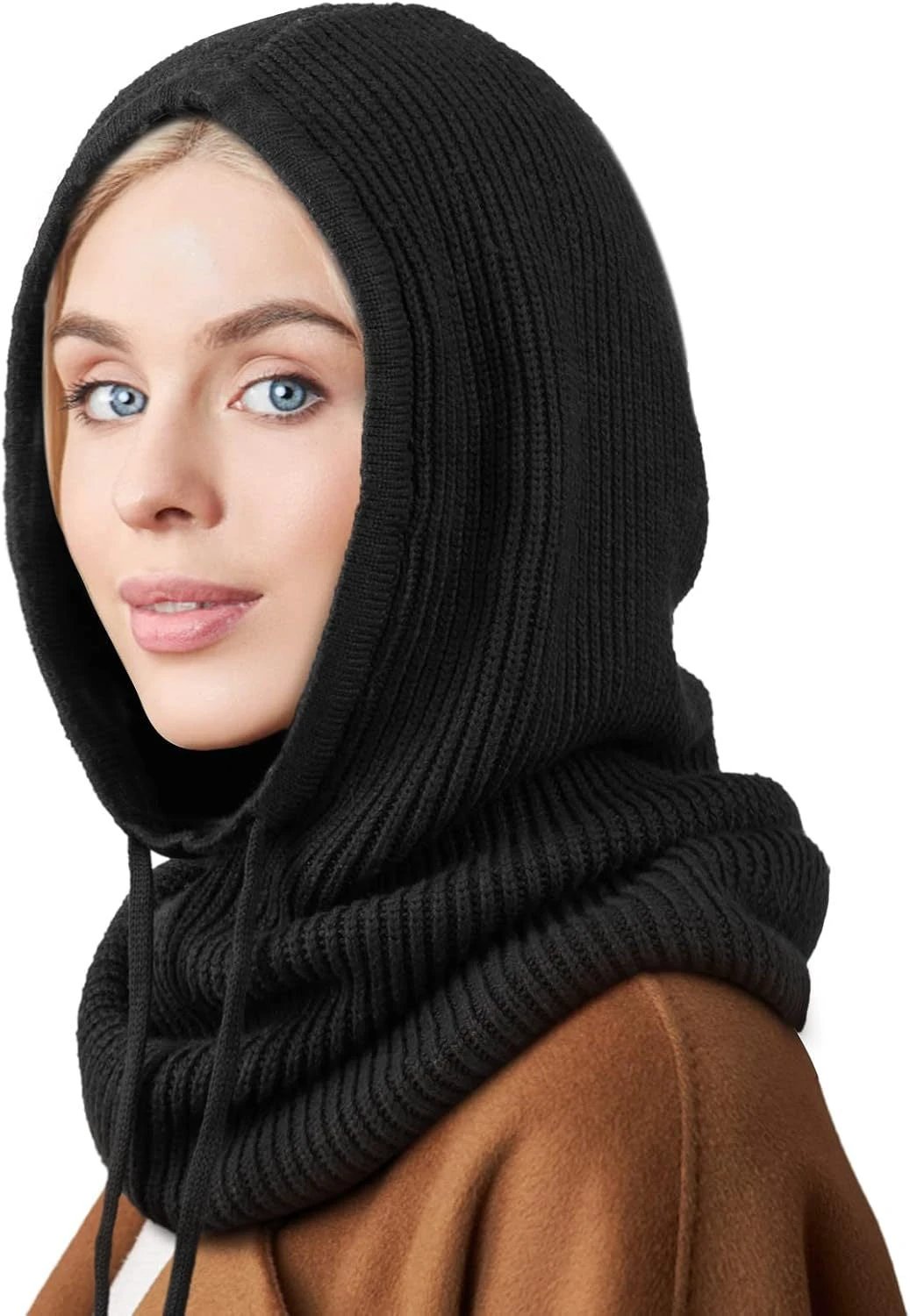 Women's Warm Scarf/Neck Warmer Cap by BowLift
