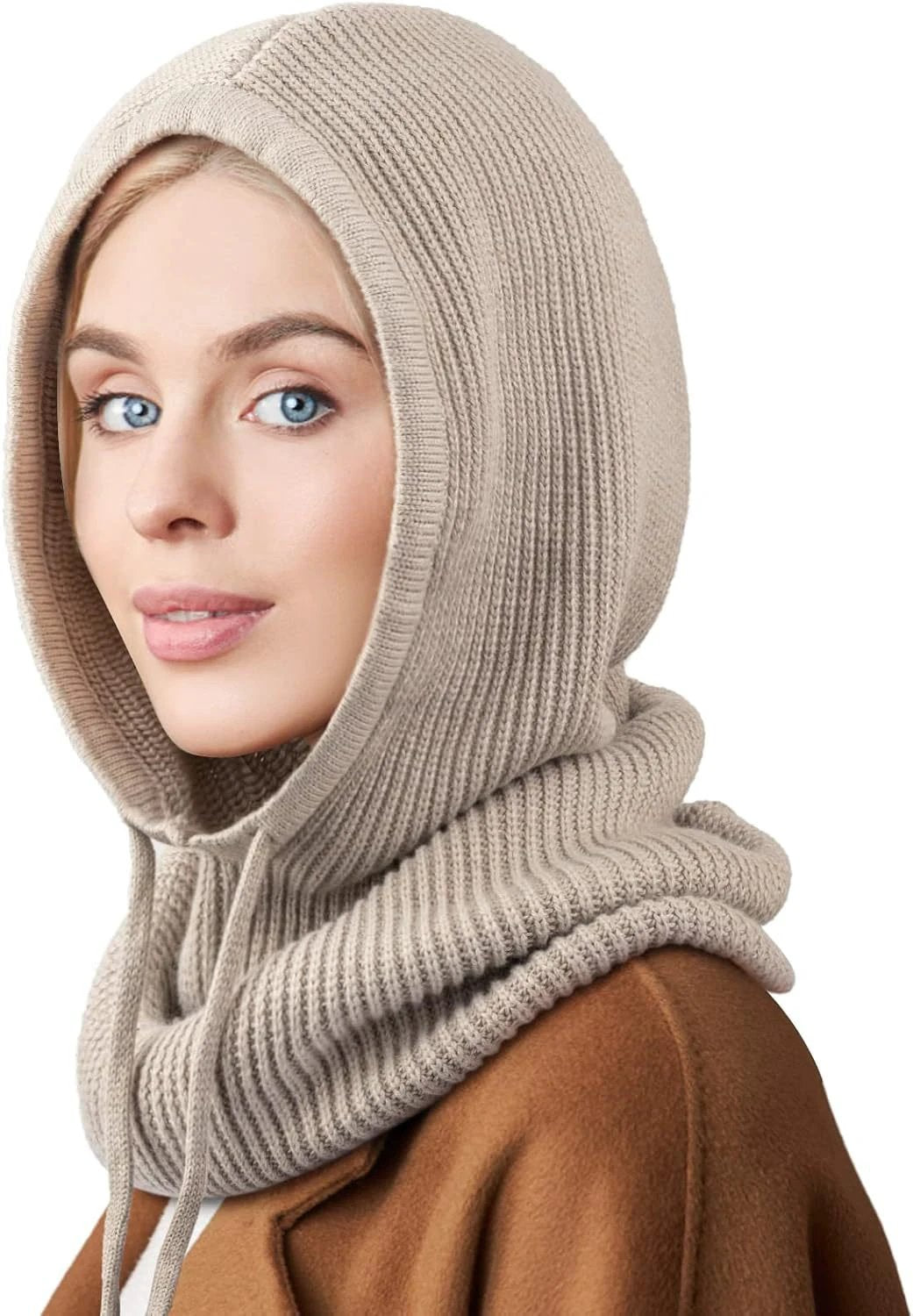 Women's Warm Scarf/Neck Warmer Cap by BowLift