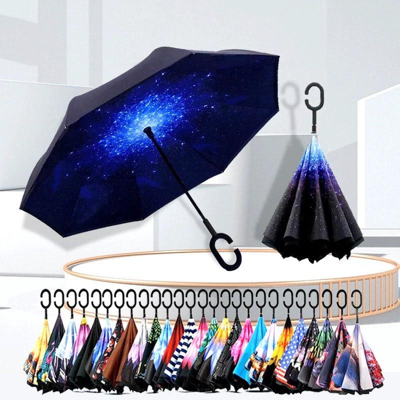 BowLift 丨 Reverse Umbrella C-shaped Handle Straight Shaft by BowLift