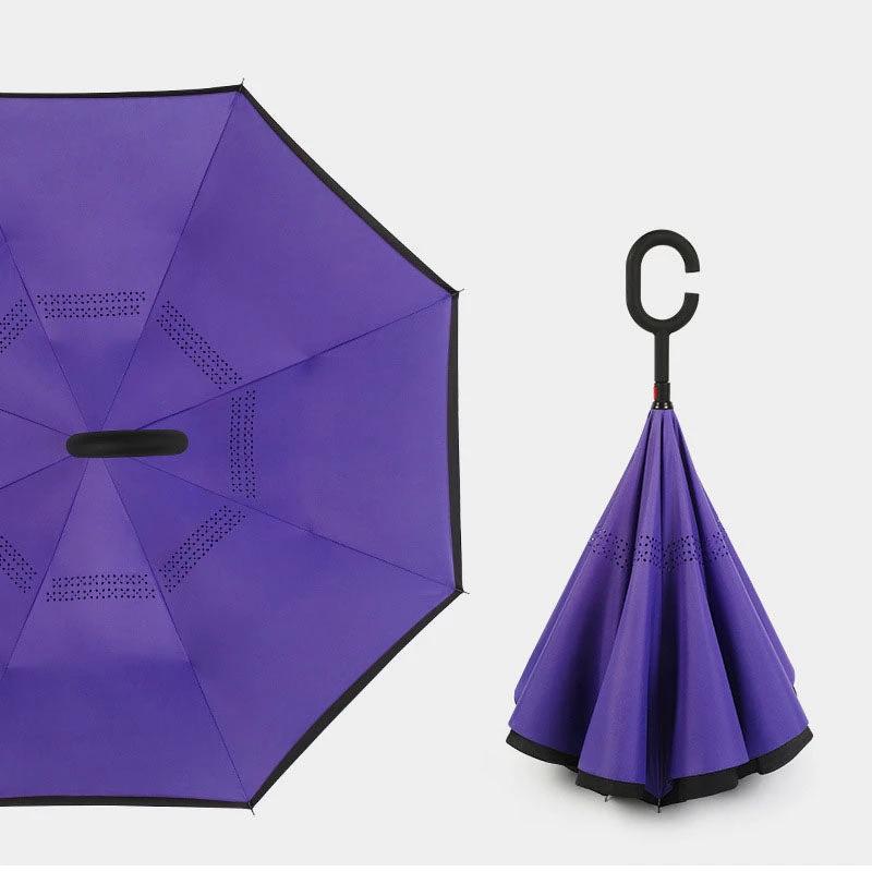BowLift 丨 Reverse Umbrella C-shaped Handle Straight Shaft by BowLift