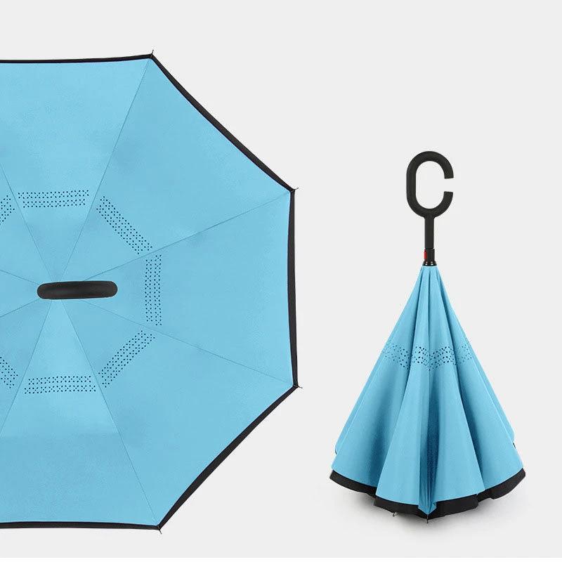 BowLift 丨 Reverse Umbrella C-shaped Handle Straight Shaft by BowLift