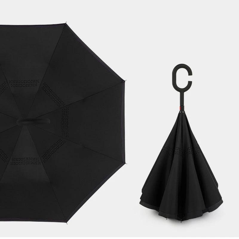 BowLift 丨 Reverse Umbrella C-shaped Handle Straight Shaft by BowLift