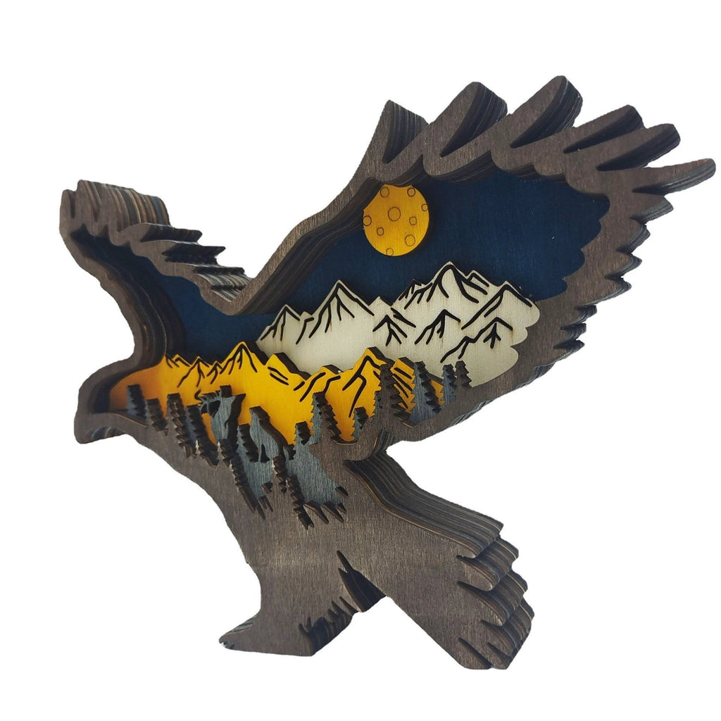 Holiday Gift Wooden Animal Carved Lamp Ornament by BowLift