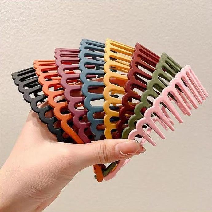 Stylish Matte Face Wash Headband with Teeth for Anti-Slip by BowLift
