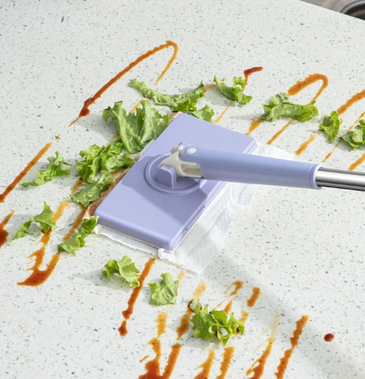 Multi-functional Household Mop with Clip-on Cloth by BowLift