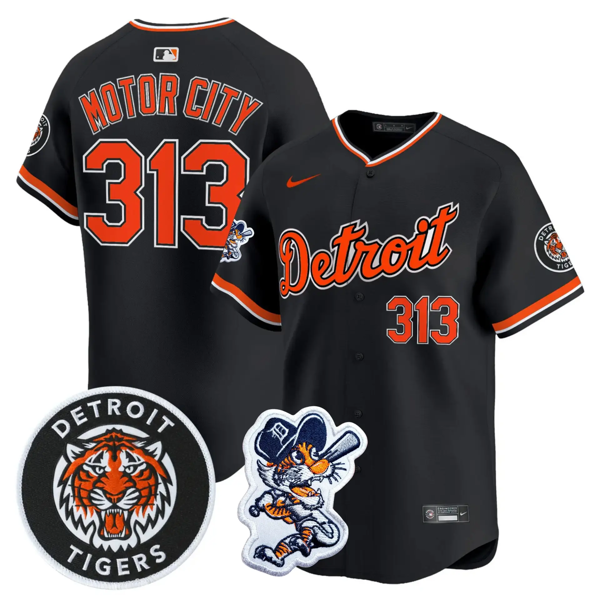 DET 2026 Paws Patch Alternate Vapor Premier Limited Jersey - All Stitched by Detroit Tigers