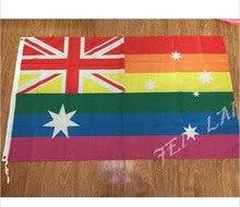 Australian green yellow flag ,n australian banner,100% polyster 90*150 CM by flagsshop