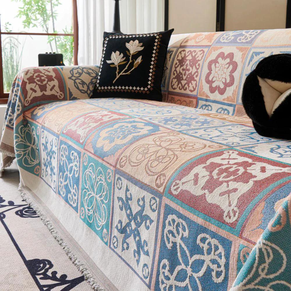 Vintage Mosaic Sofa Cover by Casa & Beyond
