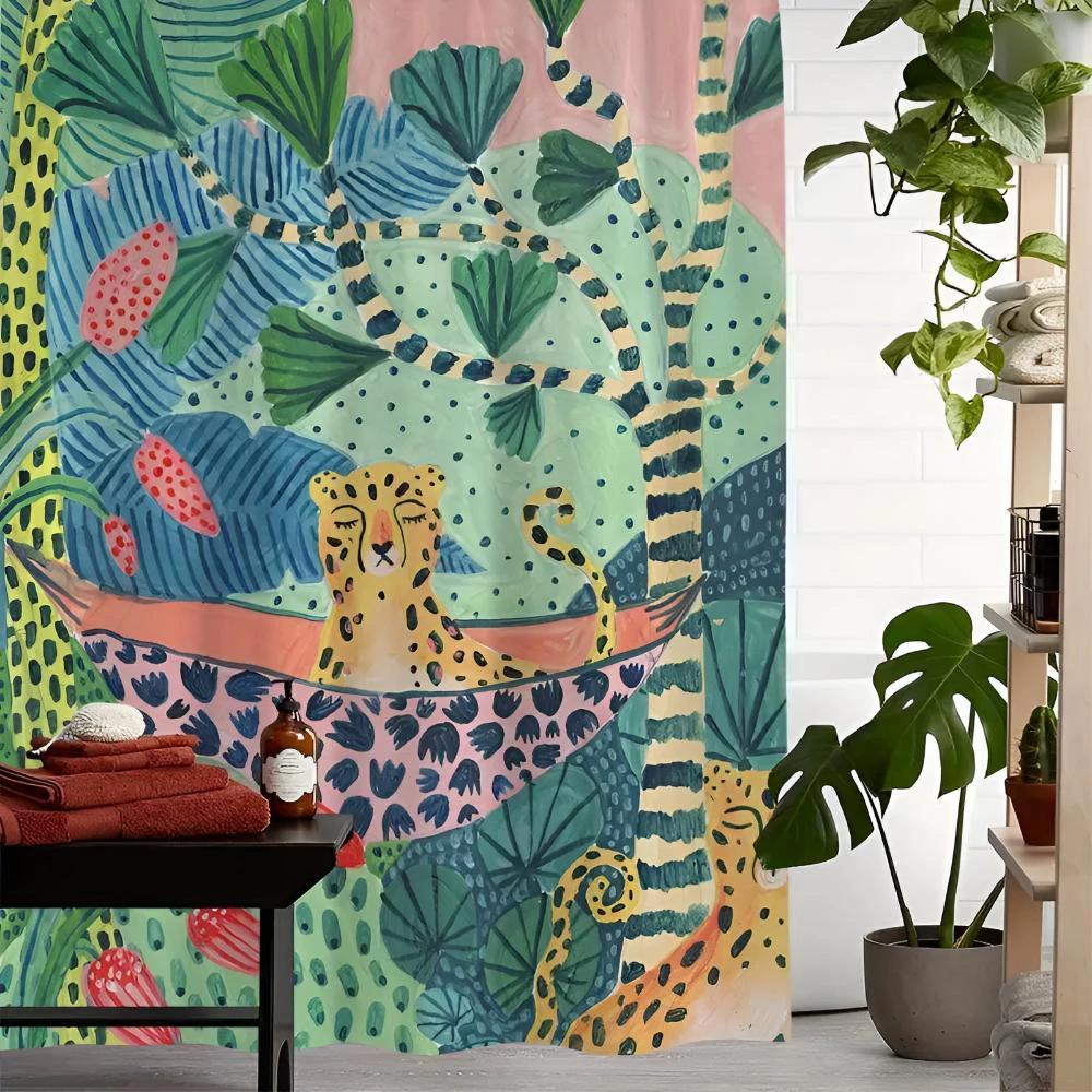 Tropical Cheetah Shower Curtain by Casa & Beyond